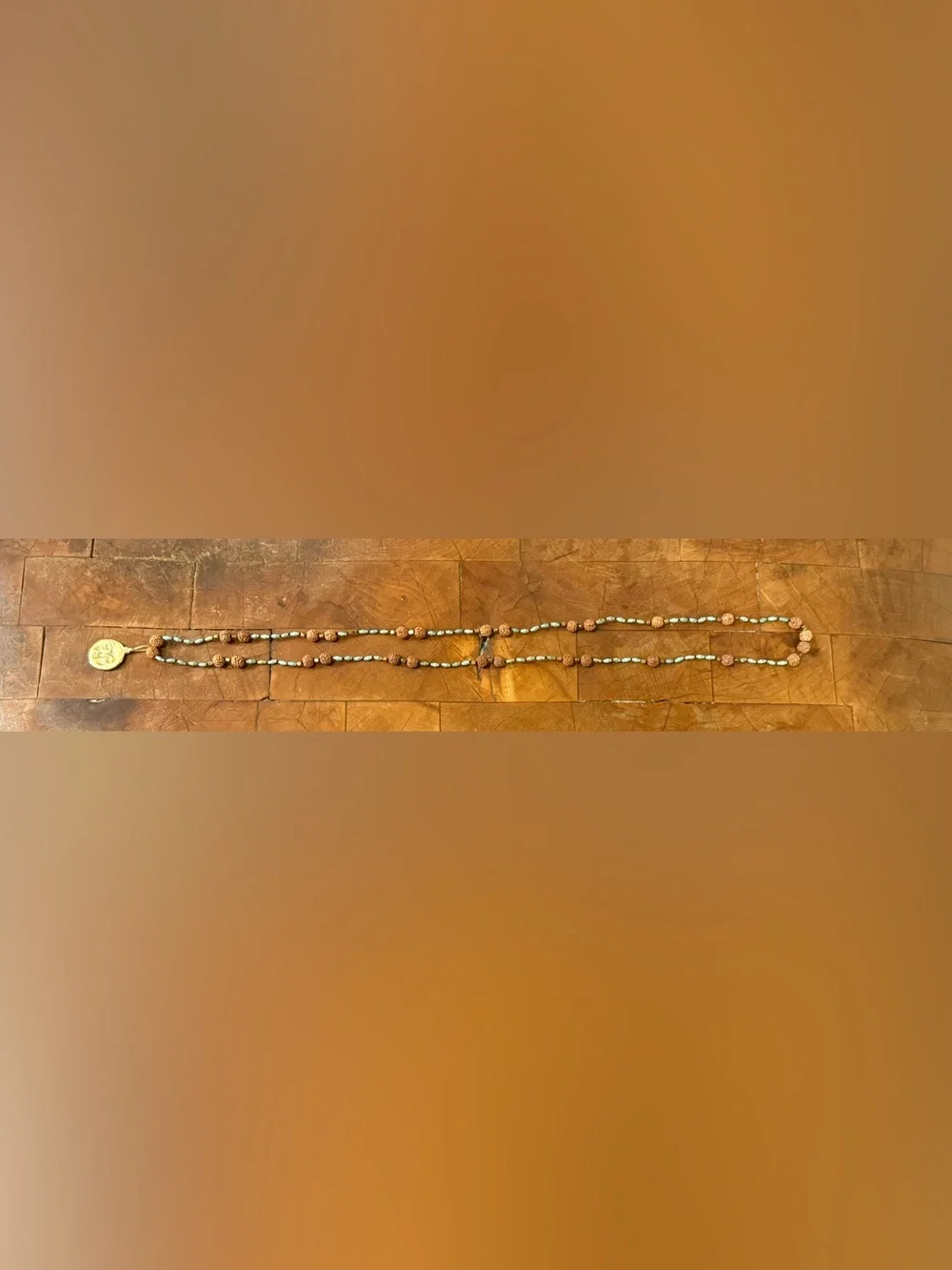 Cleopatra’s bling Rudraska Mala Necklace with Gold Pendant